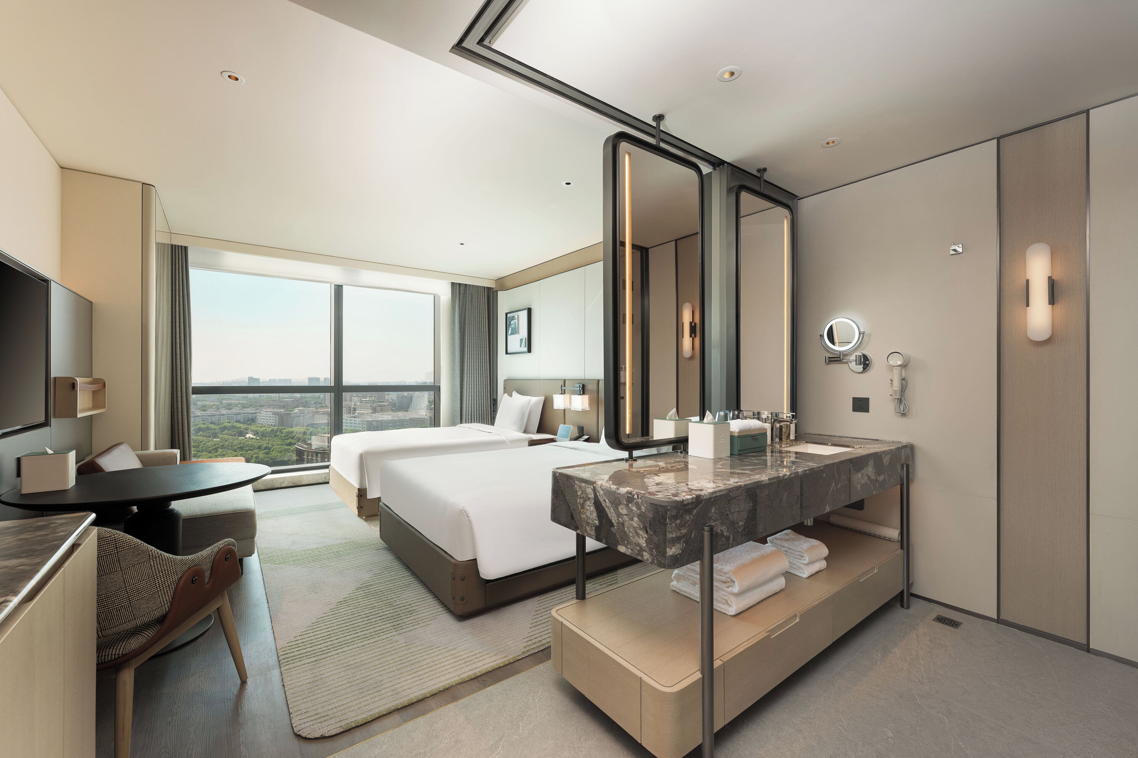 Standard Room, 2 Double Beds, City View | Premium bedding, down comforters, Select Comfort beds