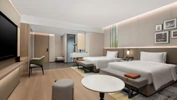 Premium bedding, down duvets, in-room safe, desk