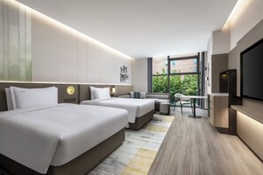 2 Double Premium City View | Premium bedding, down comforters, in-room safe, desk