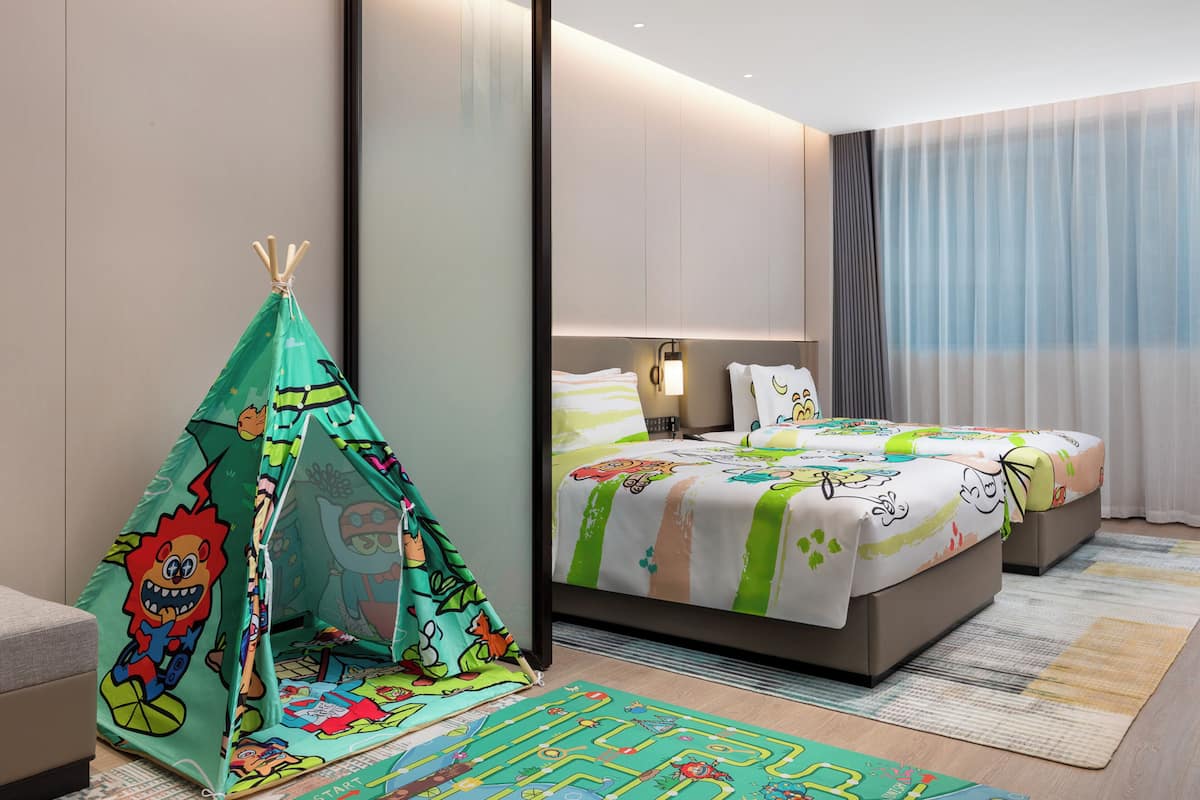Suite, 2 Queen Beds | Premium bedding, down comforters, in-room safe, desk