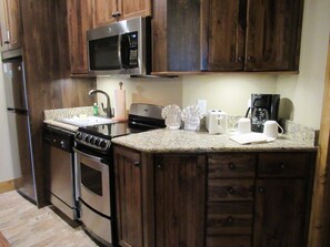 Microwave, oven, stovetop, dishwasher