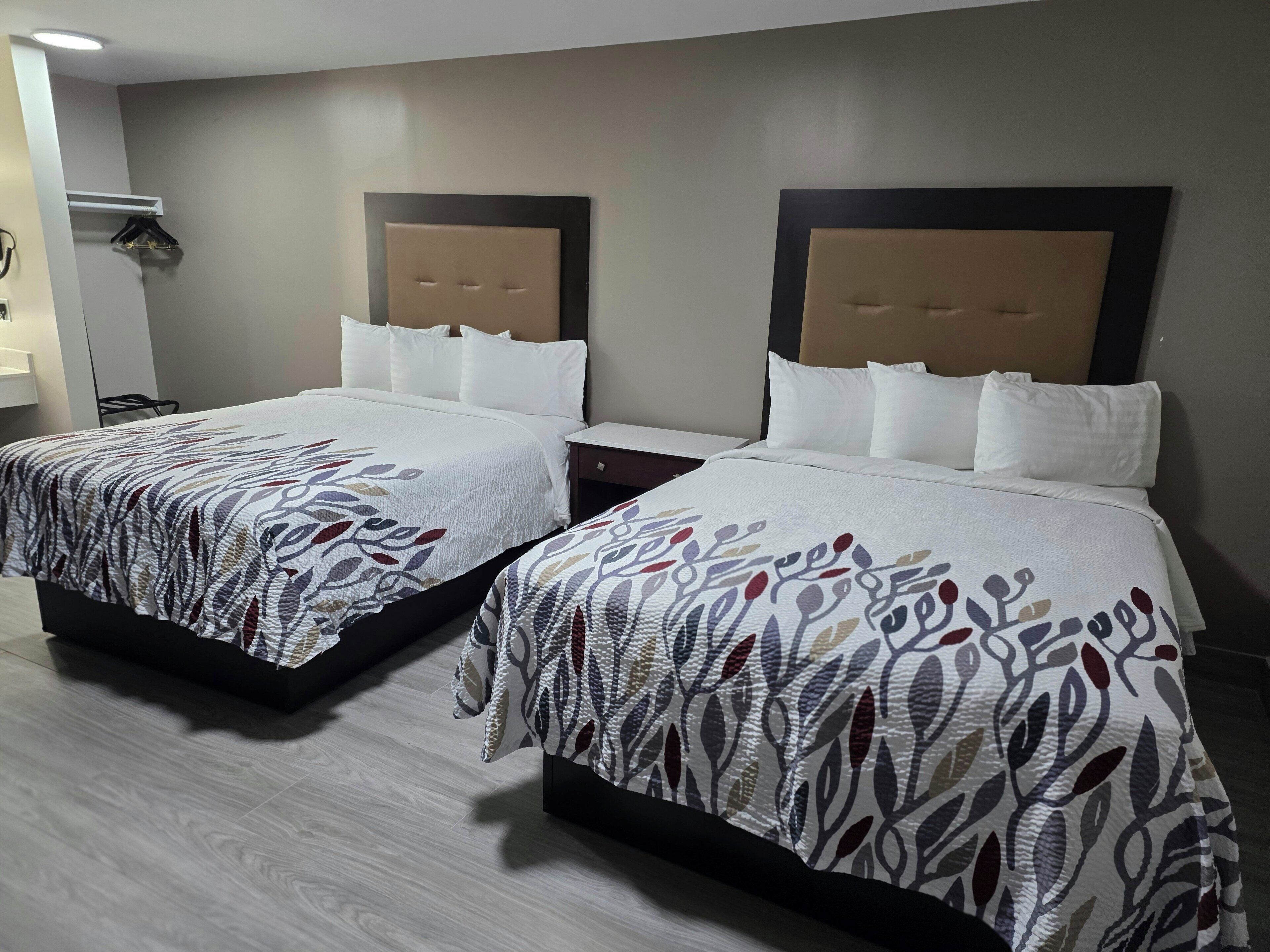 Desk, laptop workspace, free WiFi, bed sheets