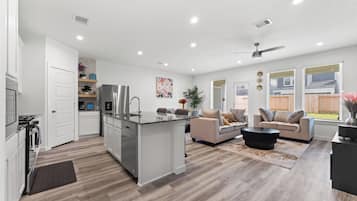 Microwave, oven, stovetop, dishwasher