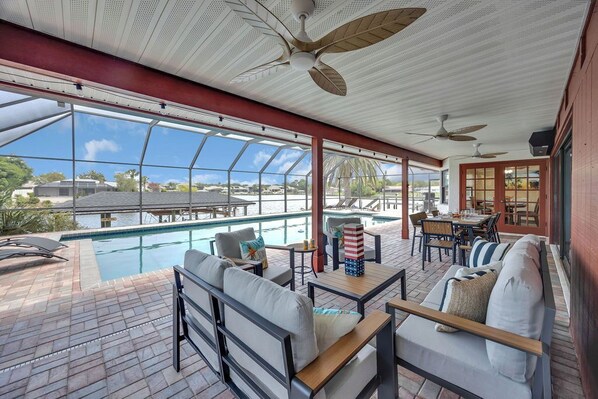 Outdoor pool, a heated pool