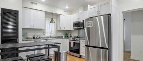 Microwave, oven, stovetop, dishwasher