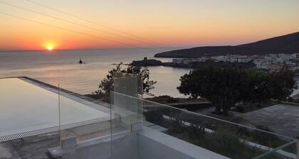 Villa with amazing sea view of the Agean sea and “chora”
