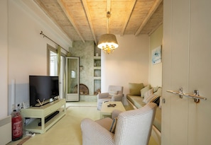 Smart TV, fireplace