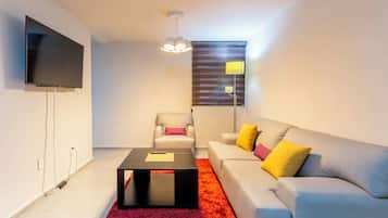 Loft clásico | Área de sala de estar | Televisión de pantalla plana