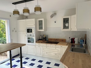 Microwave, oven, stovetop, dishwasher