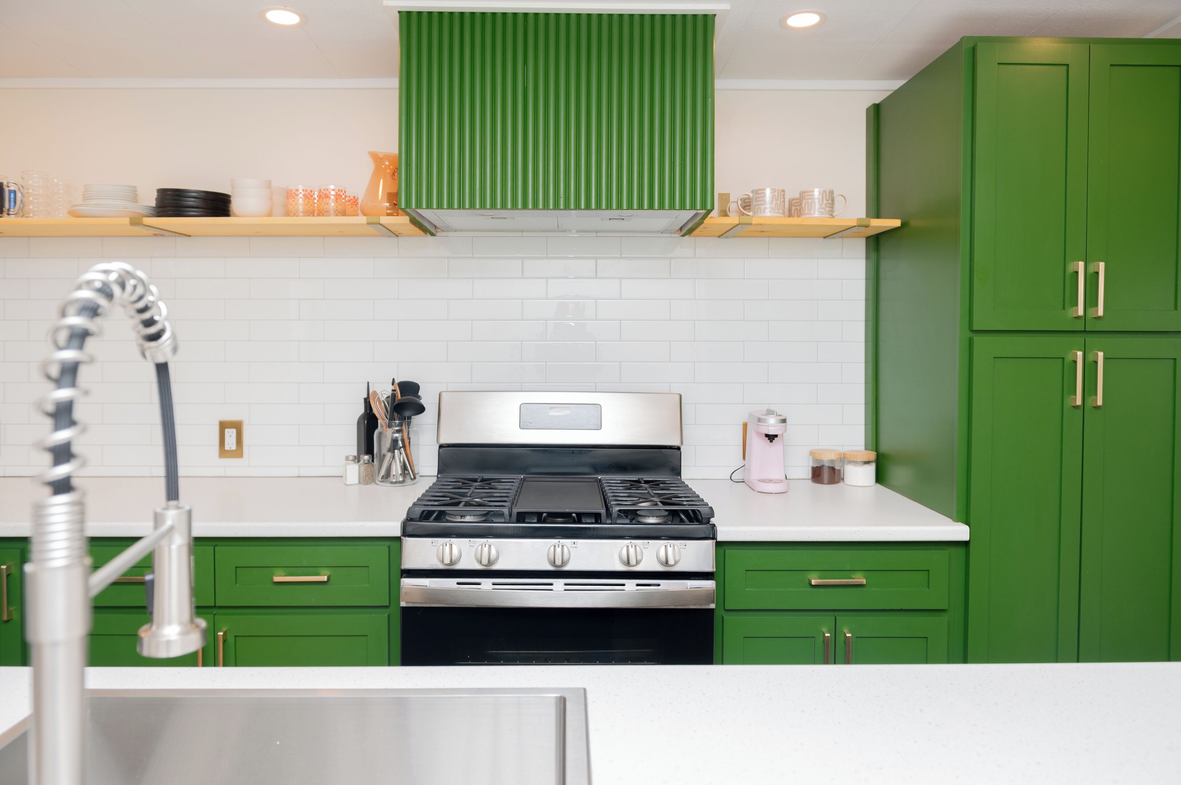 Fridge, oven, stovetop, dishwasher