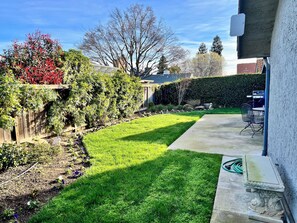 Outdoor dining - Beautiful 3-bedroom house with WiFi and AC in peaceful neighborhood (Fresno)