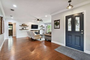 Fireplace - Spacious 4 Bedroom Entire Home, Tampa, Fire Pit (Lutz)