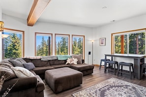 Smart TV, fireplace