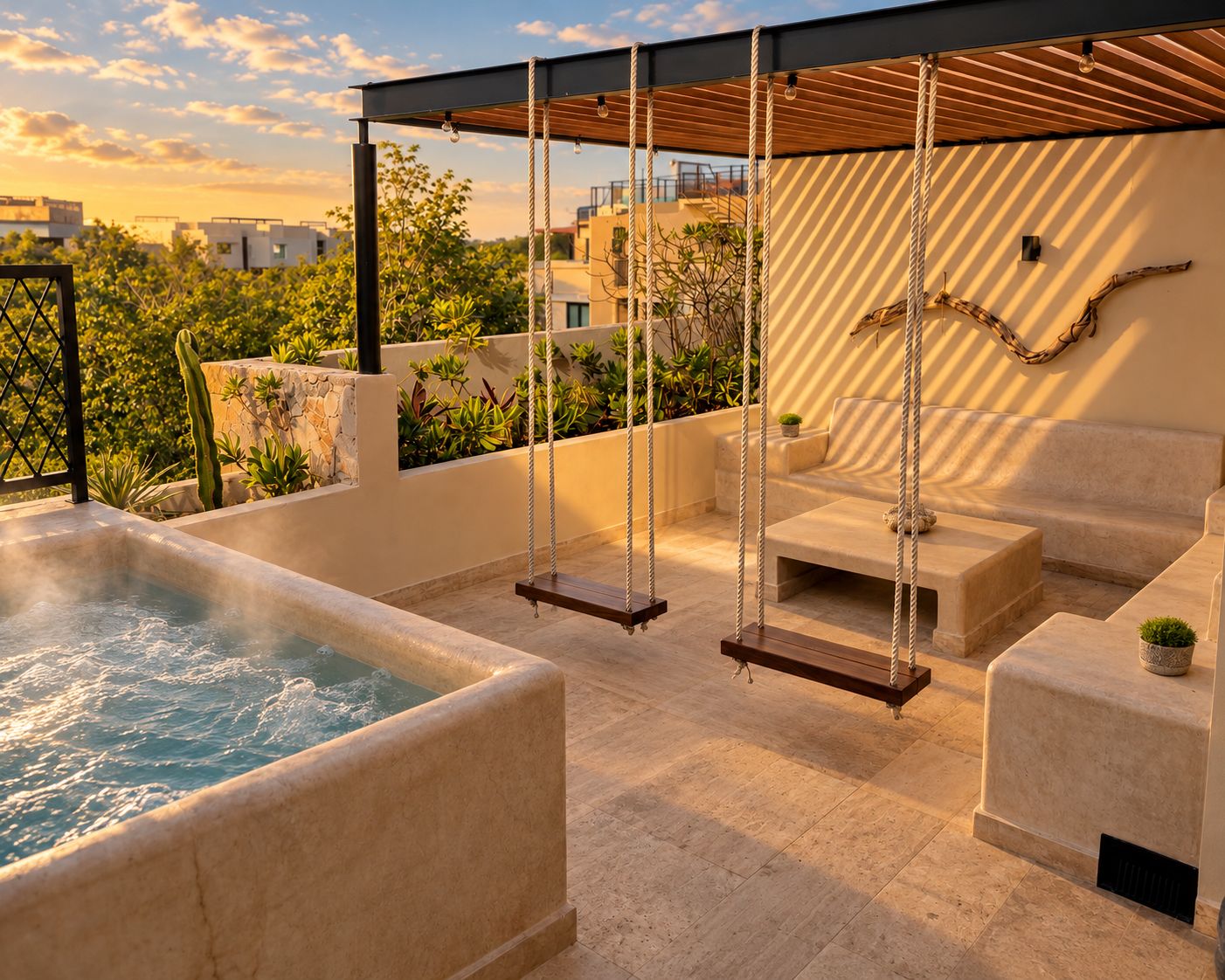 Soak up the sunset, lounge in comfort, and enjoy your own rooftop oasis.