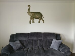 Smart-TV, DVD-spiller, bøker og filmbibliotek