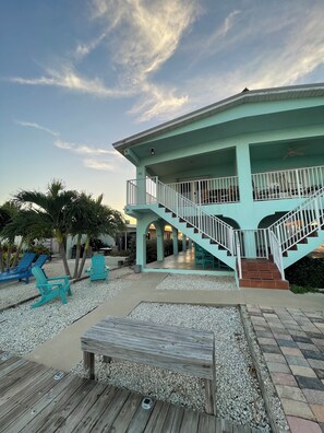 Exterior - Livin’ The Dream with 30’ private dock and stunning open water views. (Key Colony Beach)