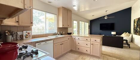 Microwave, oven, stovetop, dishwasher