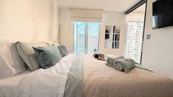 Superior Apartment, 1 Bedroom, City View | Iron/ironing board, free WiFi, bed sheets