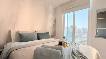 Superior Apartment, 1 Bedroom, City View | Iron/ironing board, free WiFi, bed sheets