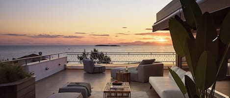 奢華頂層客房, 海景 | 露台/庭院
