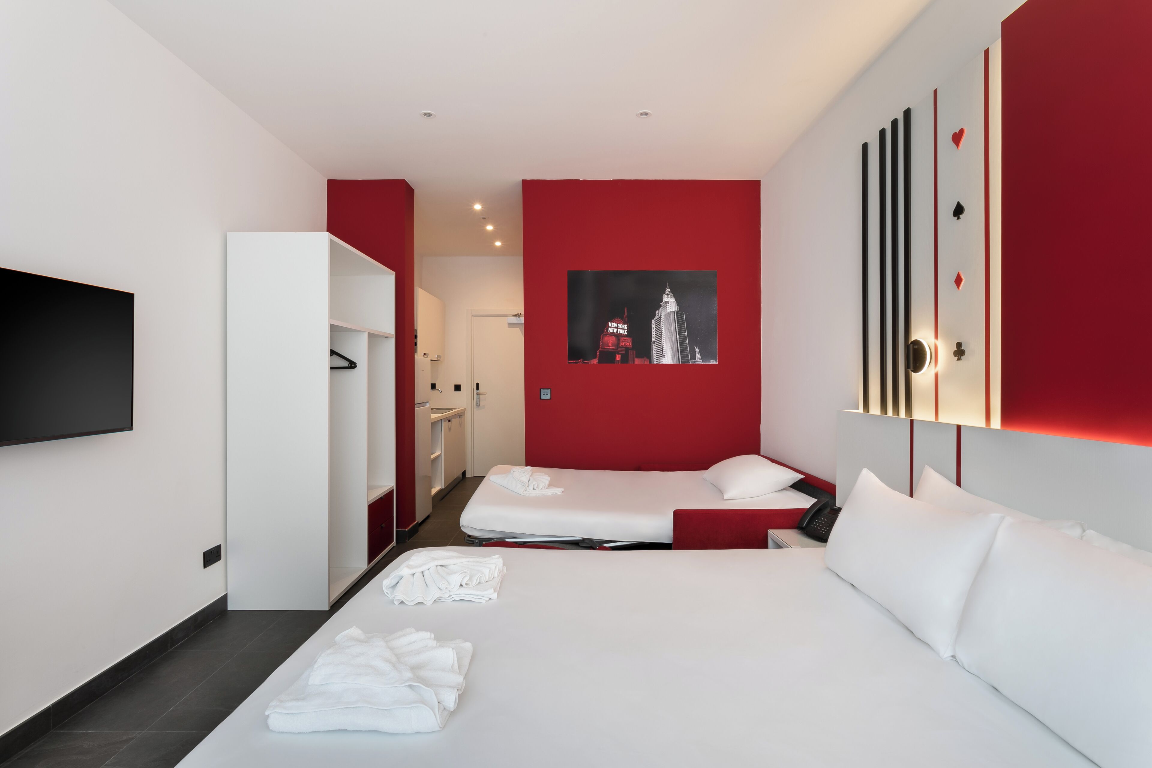 Family Double or Twin Room, Balcony | Individually furnished, desk, laptop workspace, free WiFi