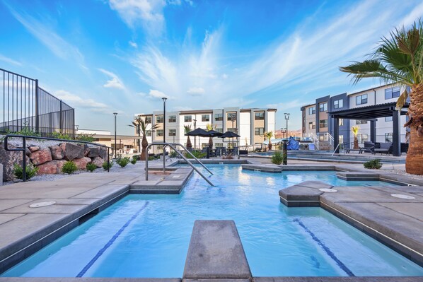 Indoor pool, outdoor pool