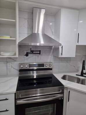 Microwave, oven, stovetop, dishwasher