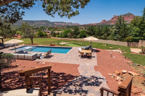 A heated pool