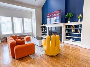 Living area - Immersive Themed Stay | Space, Jungle & Greek-Inspired Getaway! (Houston)