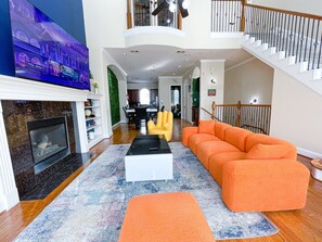 Living area - Immersive Themed Stay | Space, Jungle & Greek-Inspired Getaway! (Houston)