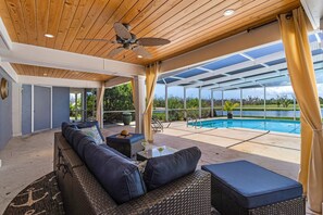 A heated pool