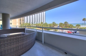 Terrace/patio - North Hampton Oceanfront Condo | 3BR, Balcony, Indoor/Outdoor Pools & Beach Access (Myrtle Beach)