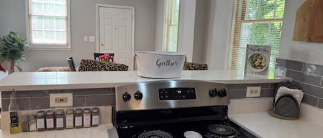 Microwave, oven, stovetop, dishwasher