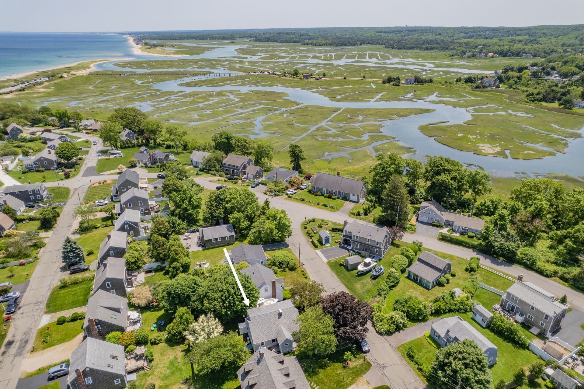 Aerial view of property