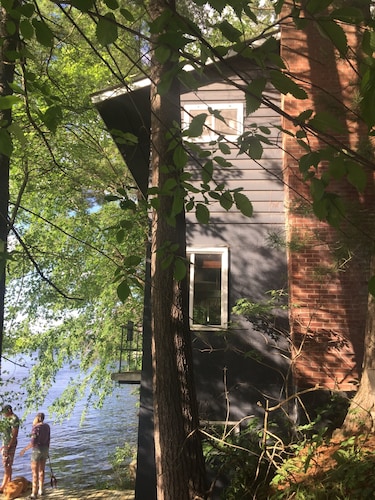 Cute, pet-friendly, house with hot tub overlooking the lake in Menomonie, WI.