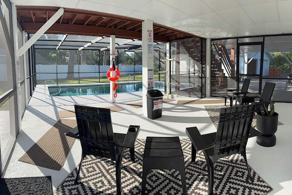 Piscine extérieure, piscine chauffée