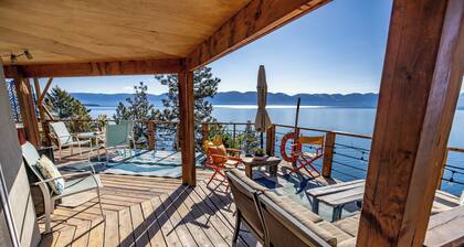 Beautiful & unique home with large windows and deck that overlook Flathead Lake