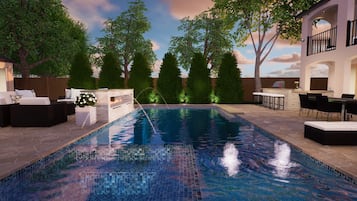 Outdoor pool, a heated pool