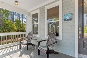 Terrace/patio - Sunrise Seaclusion at Summer Camp. Pet Friendly, Community Pool, Beach Access. (Carrabelle)