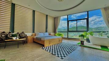 Phòng đôi Executive, bồn tắm, quang cảnh núi | Màn/rèm cản sáng, truy cập Internet không dây miễn phí, bộ trải giường