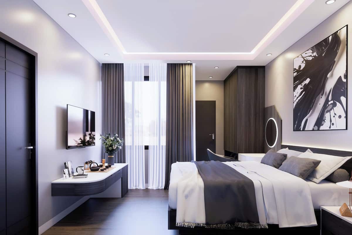 Estudio de lujo, 1 habitación | Ropa de cama de alta calidad, camas con efecto memoria y escritorio