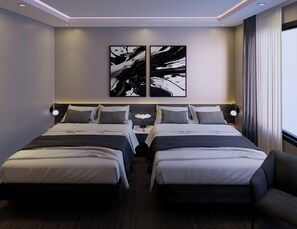 Deluxe Triple Room | Premium bedding, memory foam beds, desk, laptop workspace