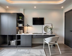Habitación cuádruple familiar, 2 camas matrimoniales | Ropa de cama de alta calidad, camas con efecto memoria y escritorio