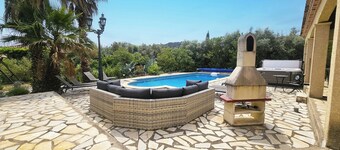 Spacious villa with a private pool and hot tub