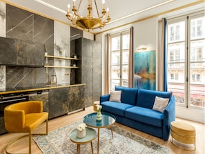 Appartement, vue ville | Coin séjour