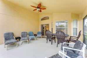 Outdoor dining - Family Home w/ Pool: Visit Disney & Orlando Parks! (Davenport)