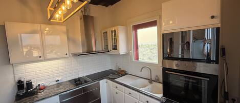 Microwave, oven, stovetop, dishwasher