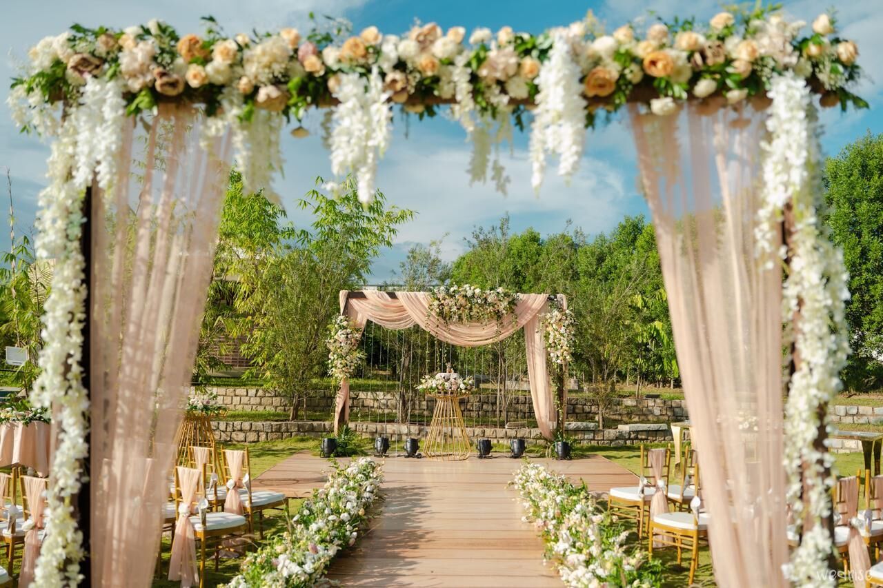 Outdoor wedding area