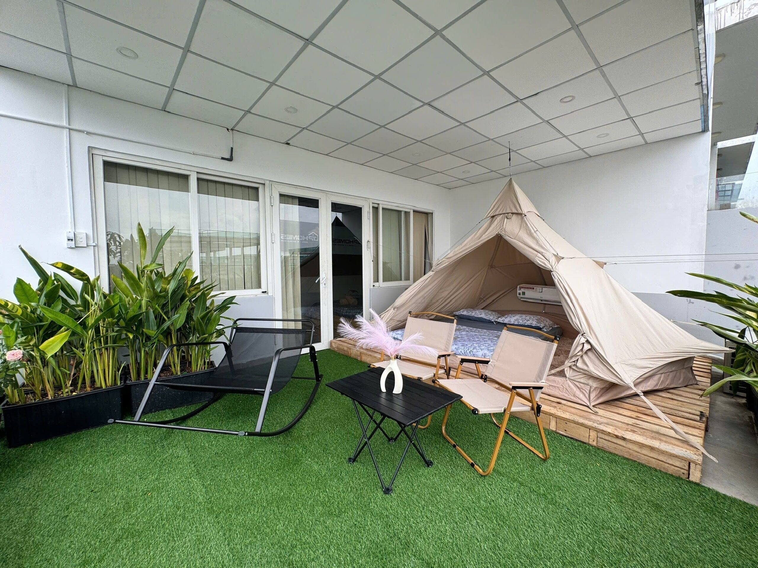 Tenda Classic, balcone, vista città | Terrazza/patio