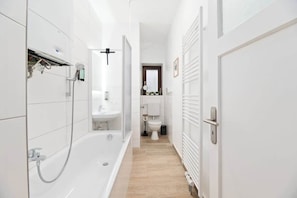 Shower, hair dryer